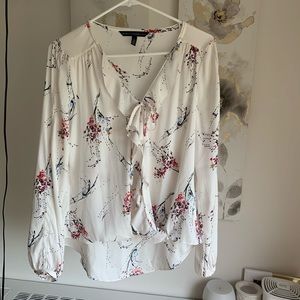 Ruffle Tie-Front Blouse